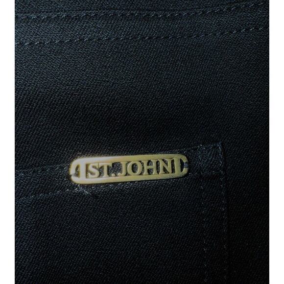 St. John Mid Rise 5 Pocket Slim Fit Casual Straight Pants Black Women's Size 2 - Picture 5 of 8